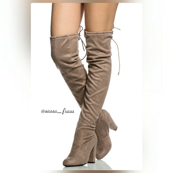 thigh high boots 3 inch heel